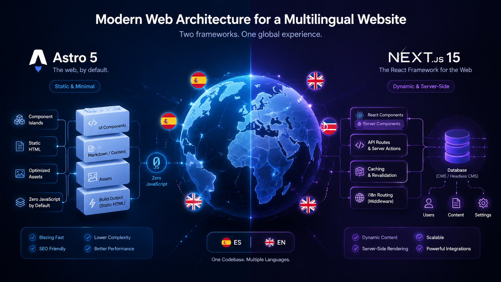 Multilingual Architecture in 2026: Astro 5 vs Next.js 15 for International Websites