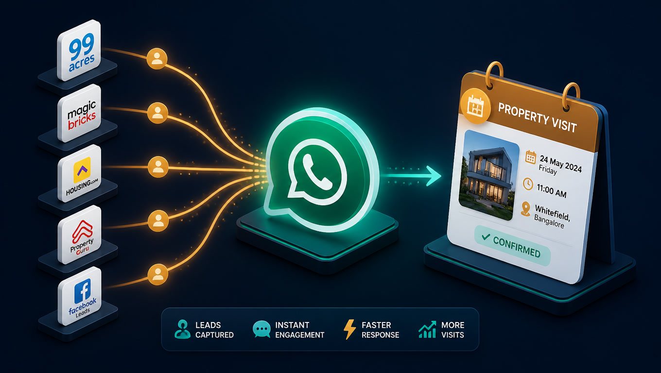 Automatización para inmobiliarias: de un lead de portal a una visita agendada en WhatsApp
