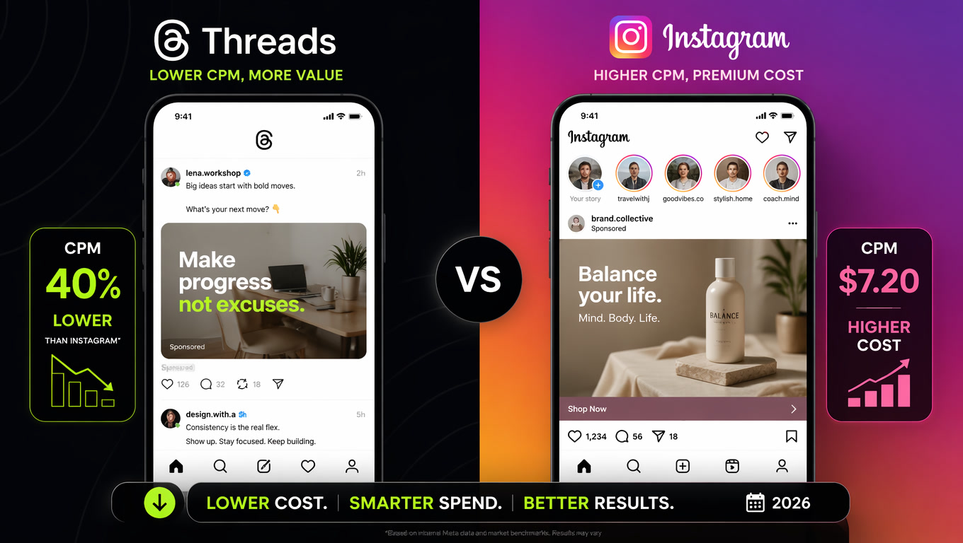 Threads Ads Cost 40% Less Than Instagram — And Almost Nobody Is Using Them Yet