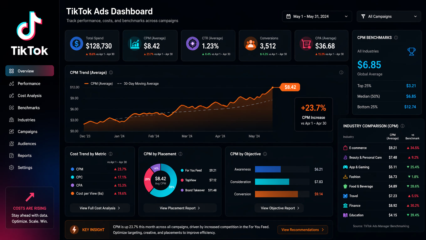 TikTok Ad Costs Rose 12% in 2026 — Industry Benchmarks You Need to Protect Your Budget