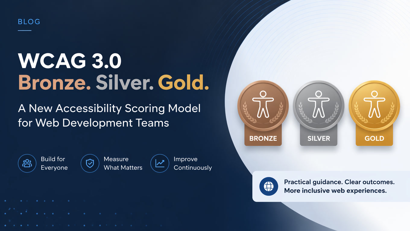 WCAG 3.0 Bronze, Silver, Gold: What the New Scoring Model Means for Your Development Team